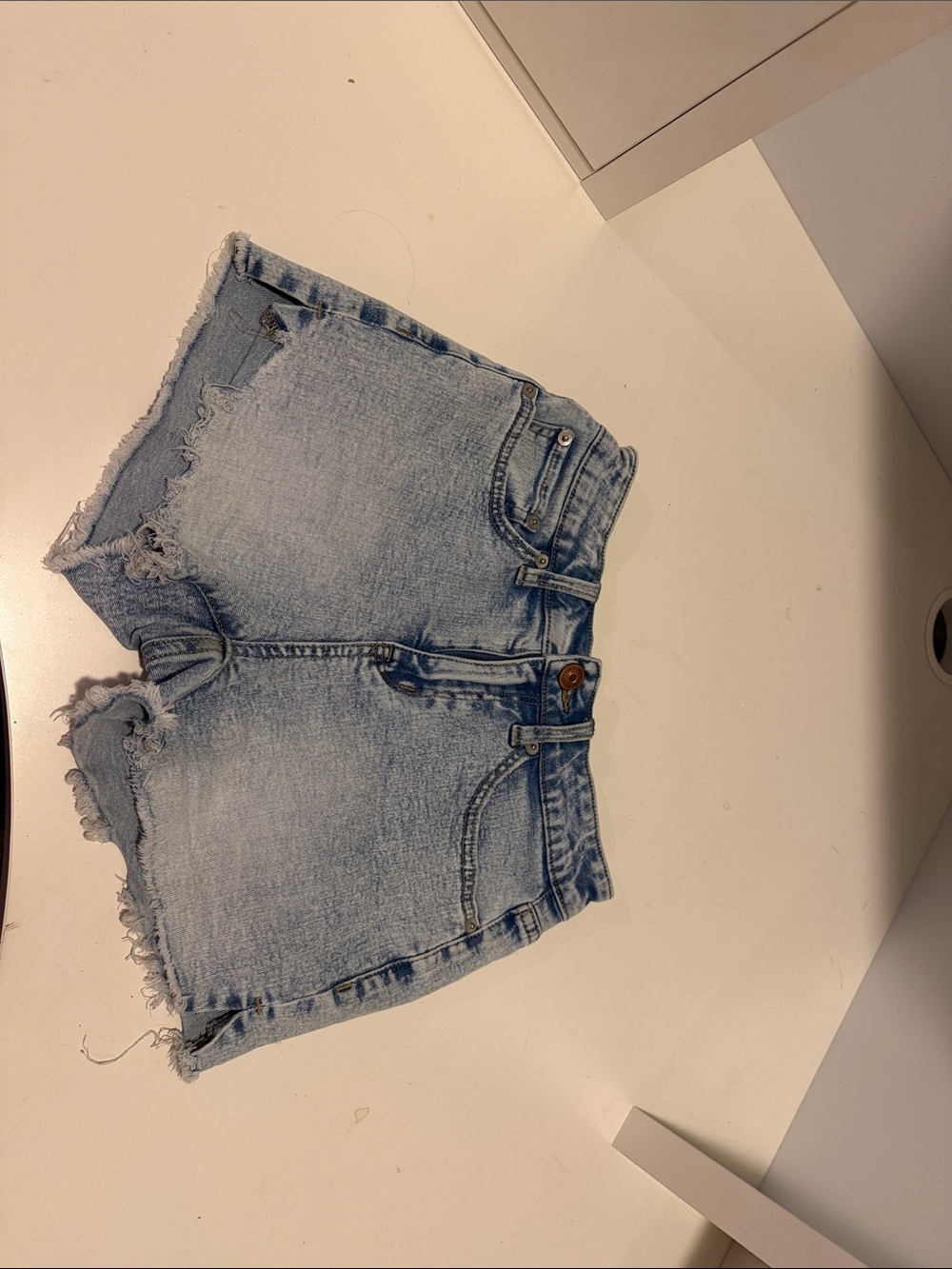 No Boundaries Light Wash Distressed Denim Shorts